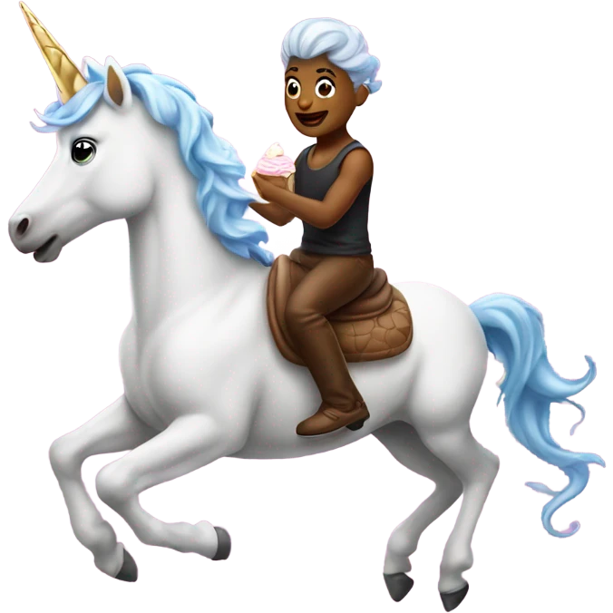 Cupcake riding unicorn  emoji