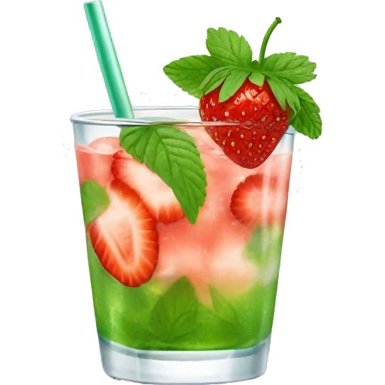 Strawberry mojito emoji