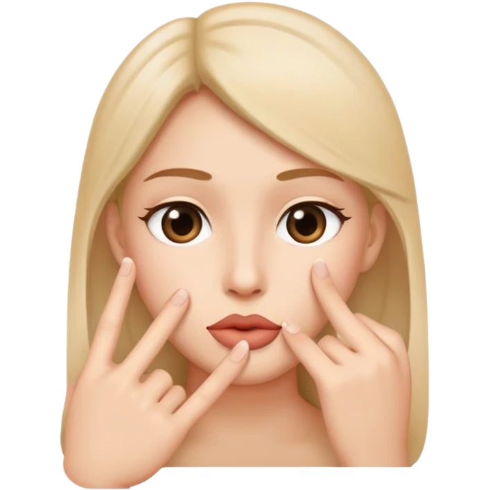 face with finger gesture for silence emoji