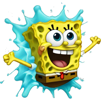 SpongeBob crashing out emoji