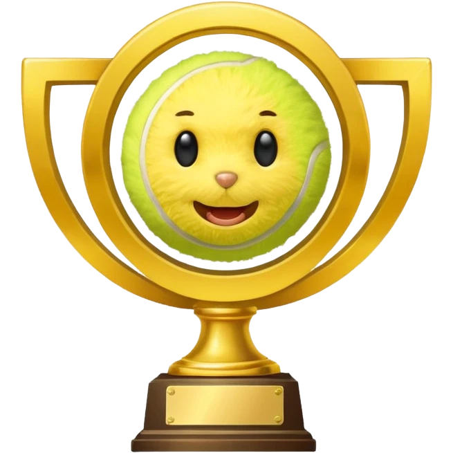 Tennis ball with trophy emoji