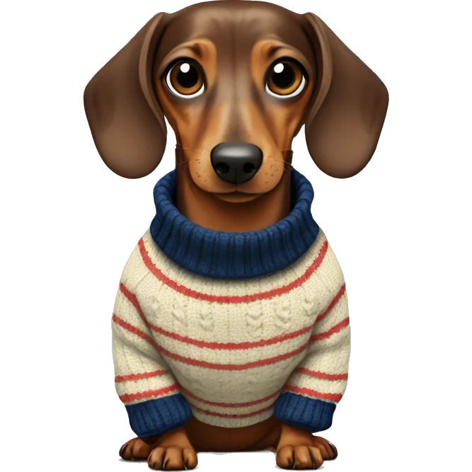 dachshund in a sweater emoji