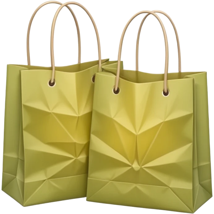 two pale olive shopping bags emoji