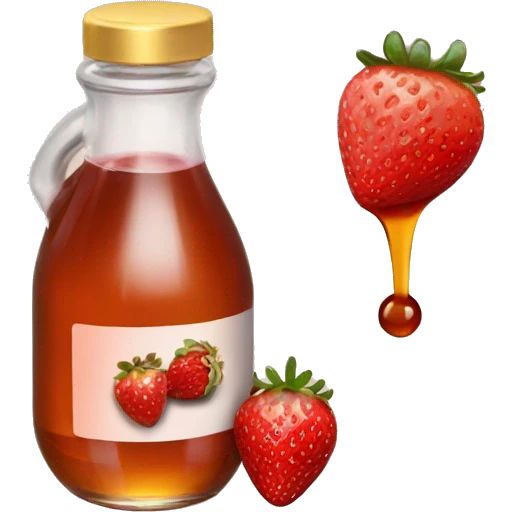 Syrup with strawberry  emoji