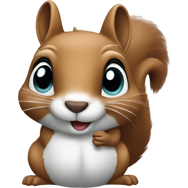 Squirrel sniffing sugar emoji