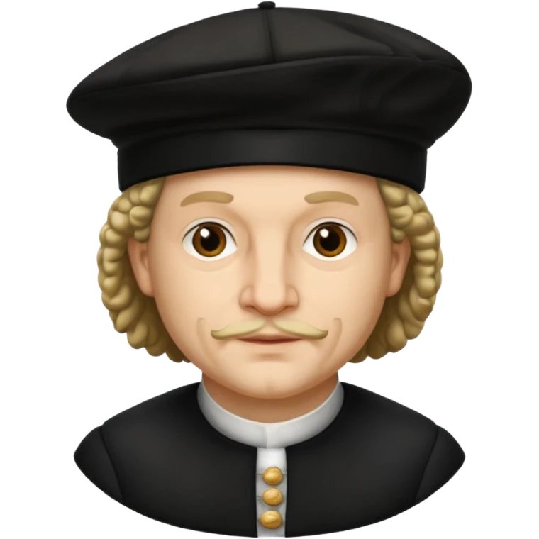 Rembrandt artist wear black berret hat emoji