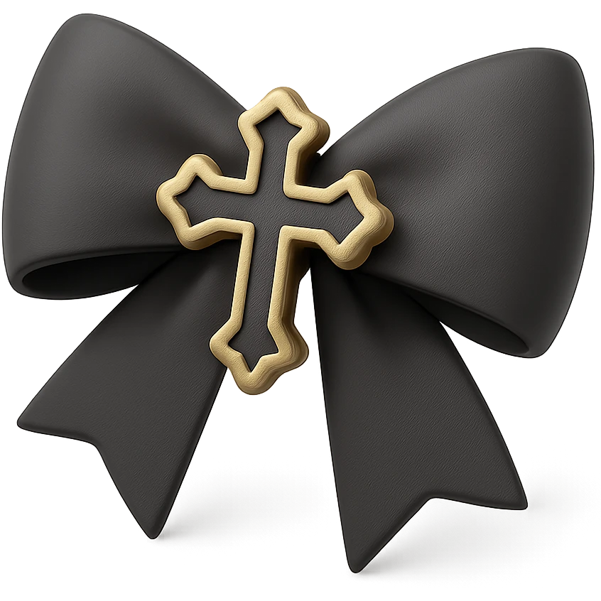 pink gothic bow, variation 2 emoji