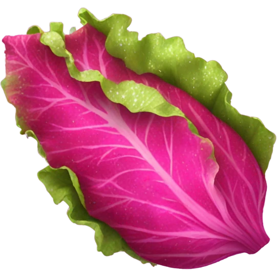 Hot pink lettuce with glitter  emoji