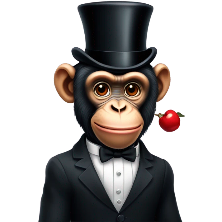 Chimpanzee butler red lipstick  emoji