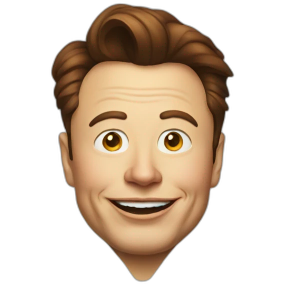 Elon musk clown face emoji