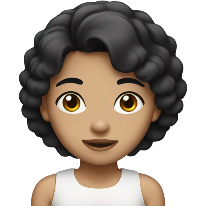 Withe girl with black hair  emoji