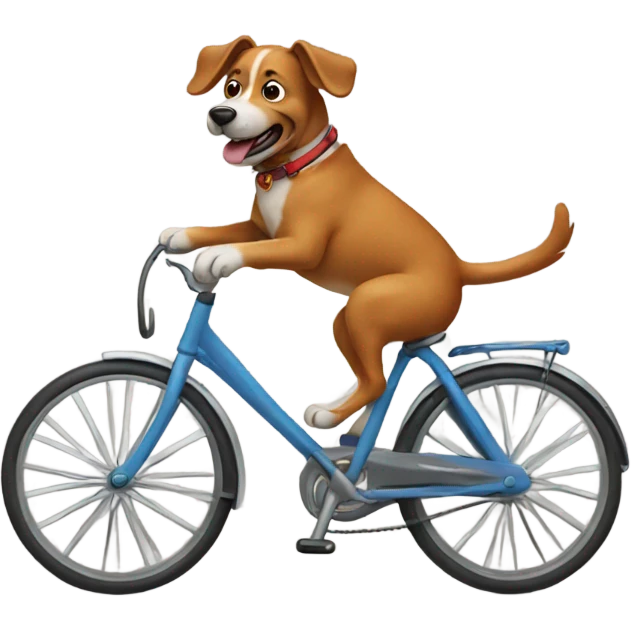 dog riding bike  emoji