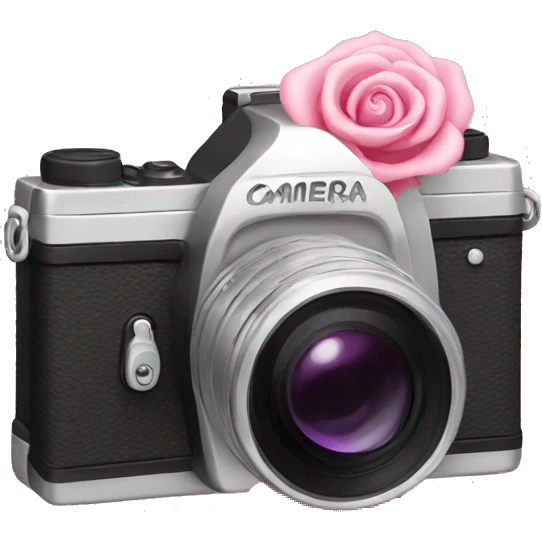 Caméra rose emoji