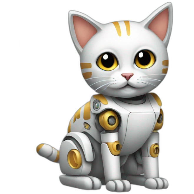 Robot on cat emoji