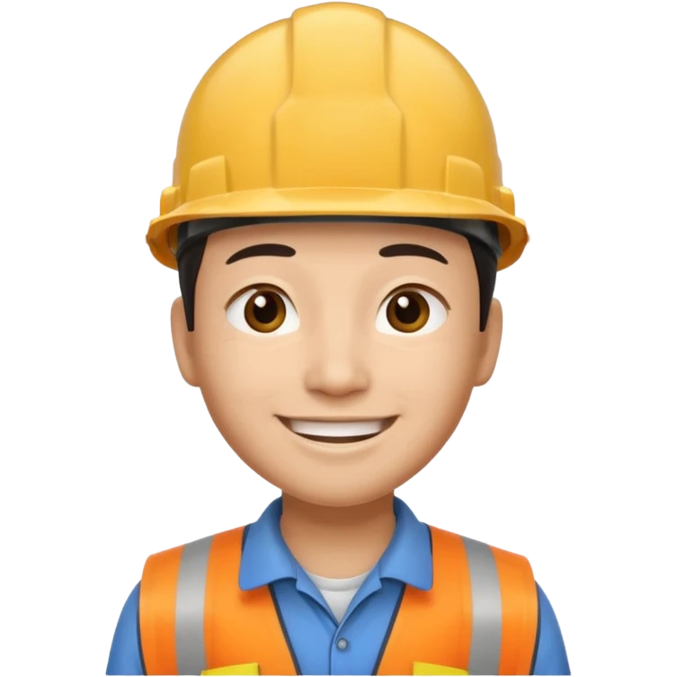 The narrow-eyed Chinese construction worker emoji