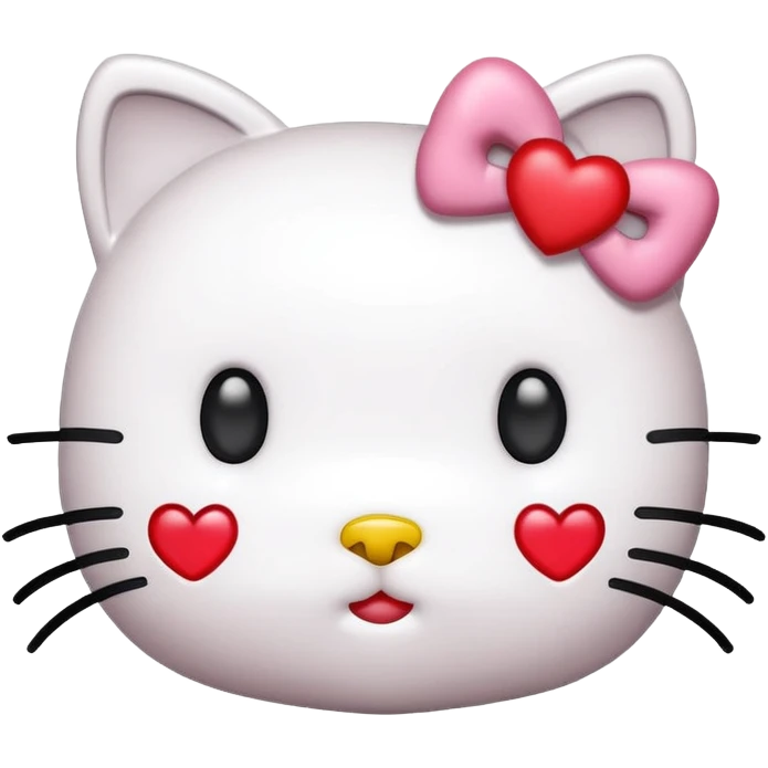 Hello Kitty co ojosde corazón  emoji