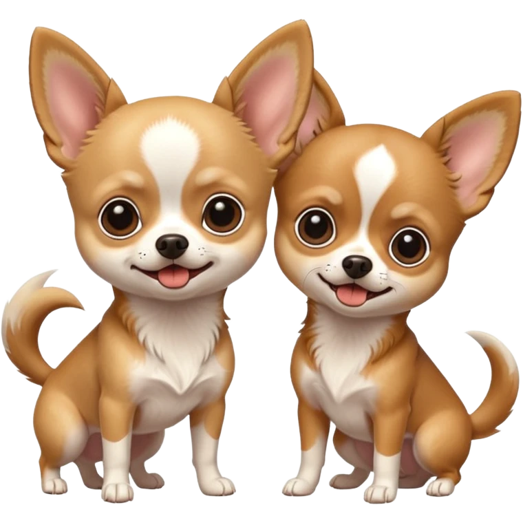 two annoying chihuahuas barking emoji