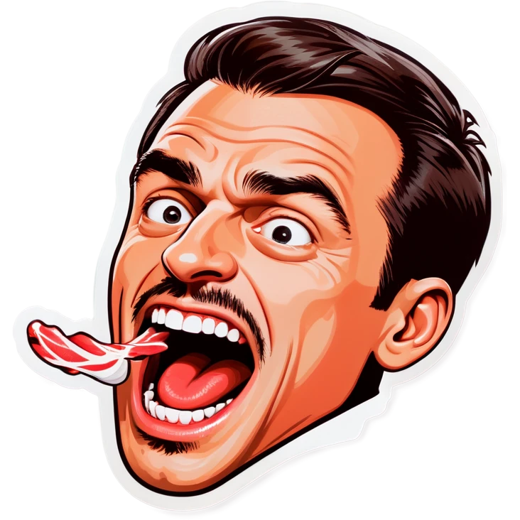 Guy biting lip emoji