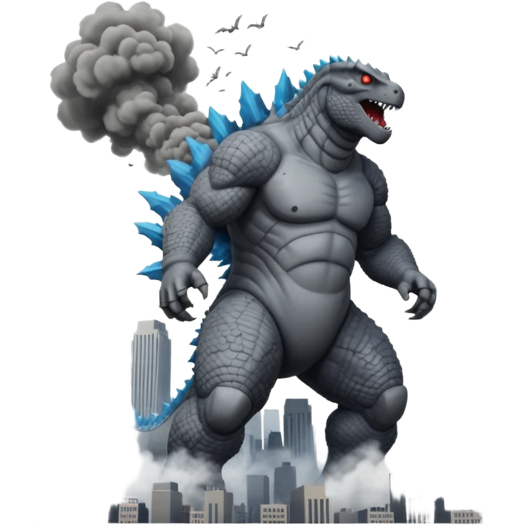 godzilla attacking ny emoji