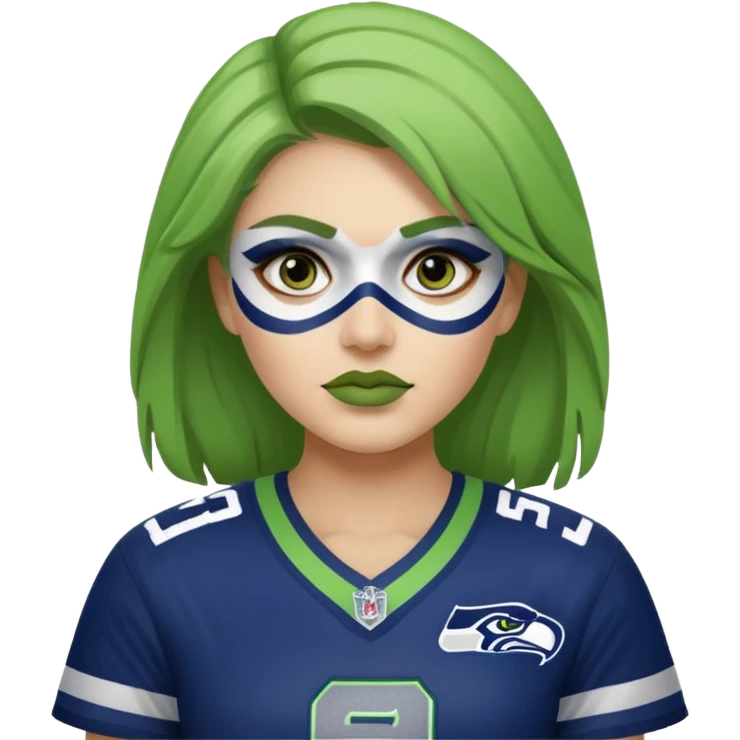 seahawks fan female emoji