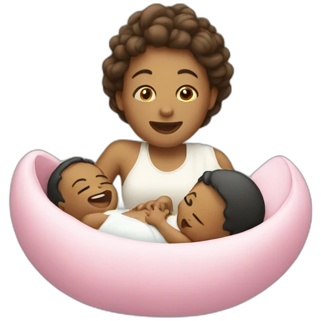 Giving birth joy emoji