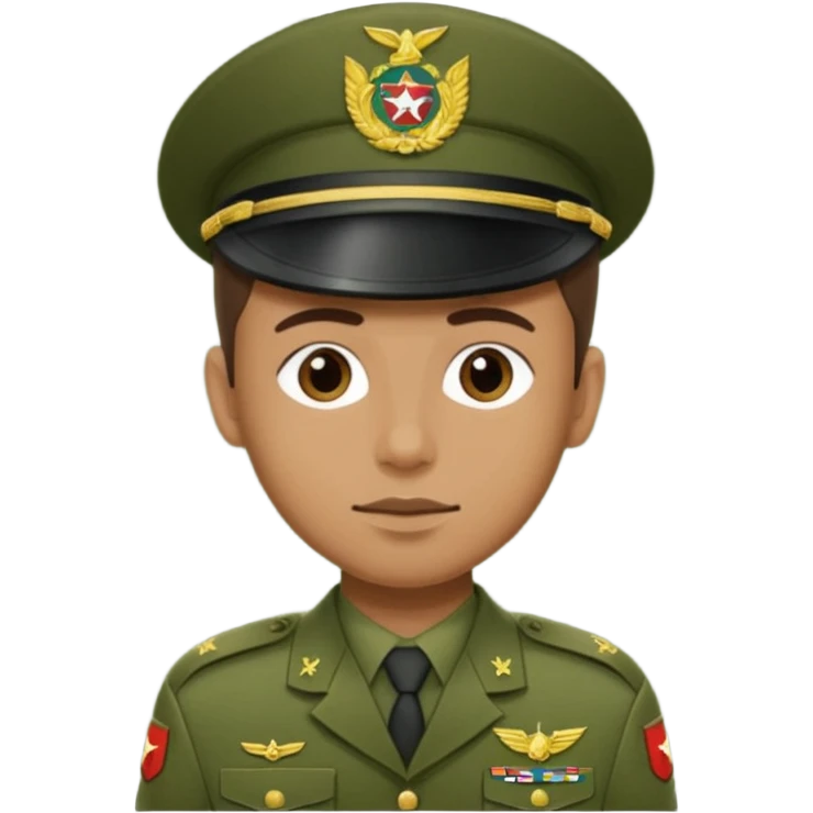 Soldat der salotiert und den Buchstaben S.A.S emoji