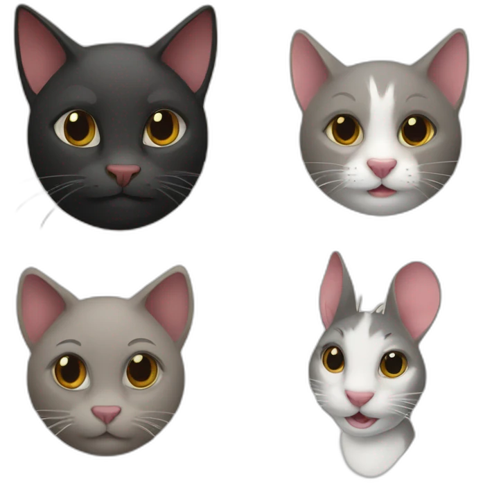 a mix beetween a cat and a rat emoji