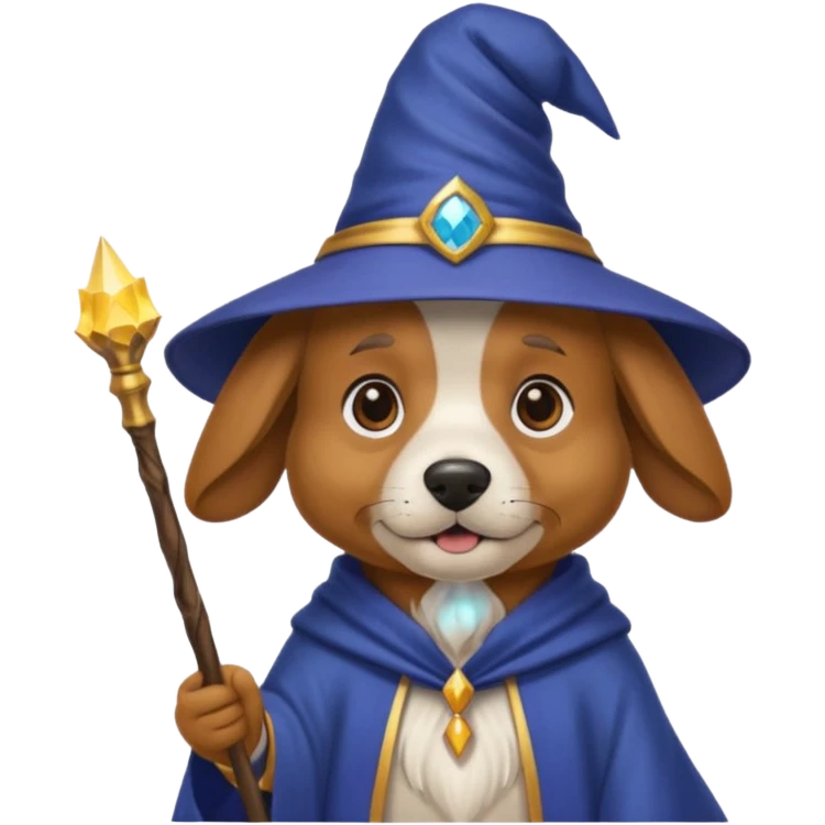Dog wizard emoji