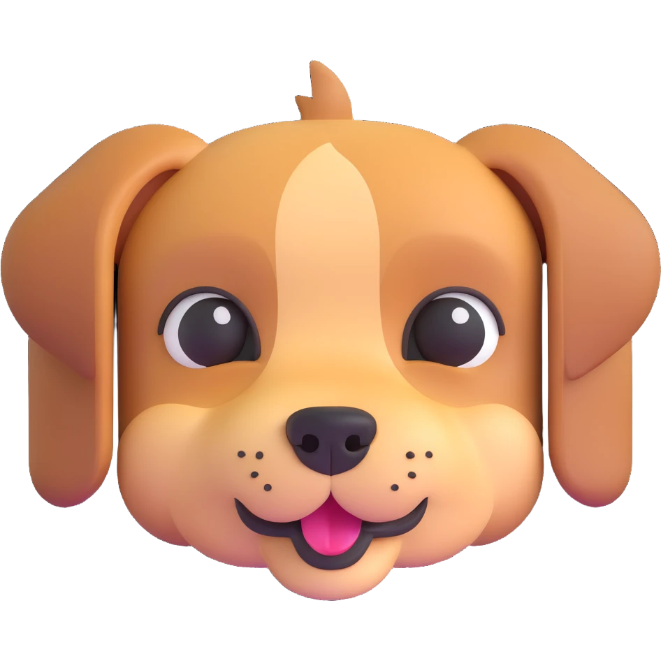 cute dog face emoji