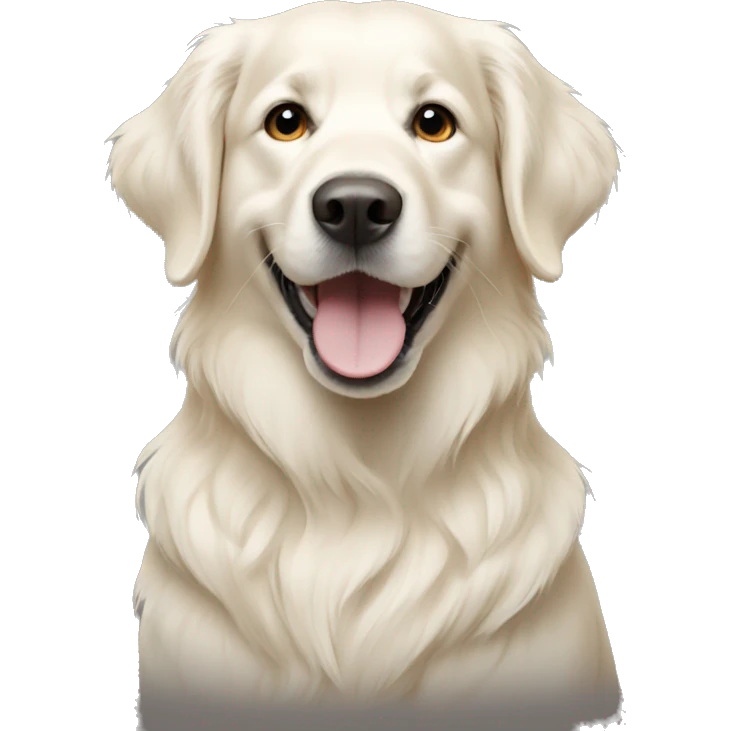 White golden retriever emoji