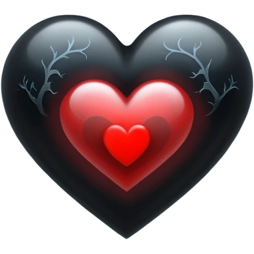 heart with gothic moonlit mist emoji
