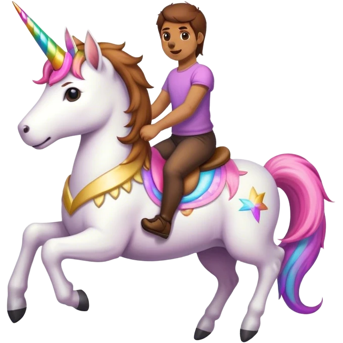 Dog riding unicorn emoji