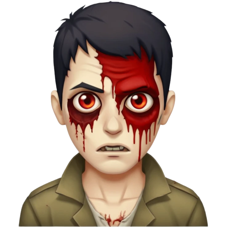 Zombie iran man face emoji