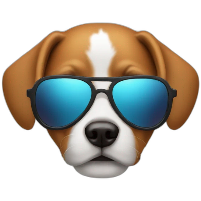 Dog with sunglasses  emoji