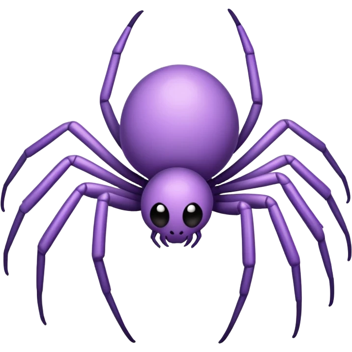 simple cute spider single colored lavender purple emoji