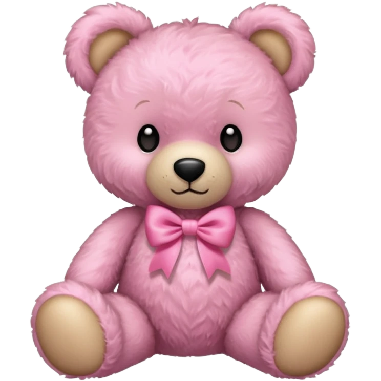 pink teddy bear with a pink bow emoji
