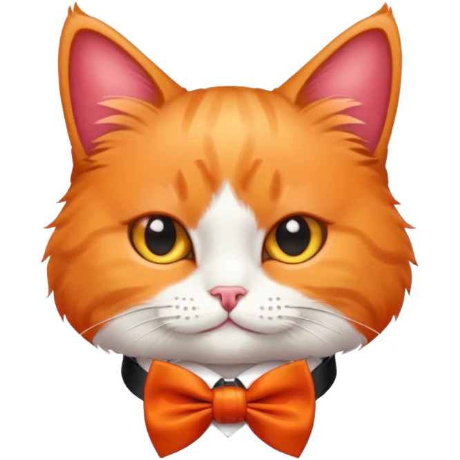 cat wearing a bow tie emoji
