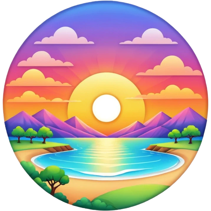 sunrise landscape emoji