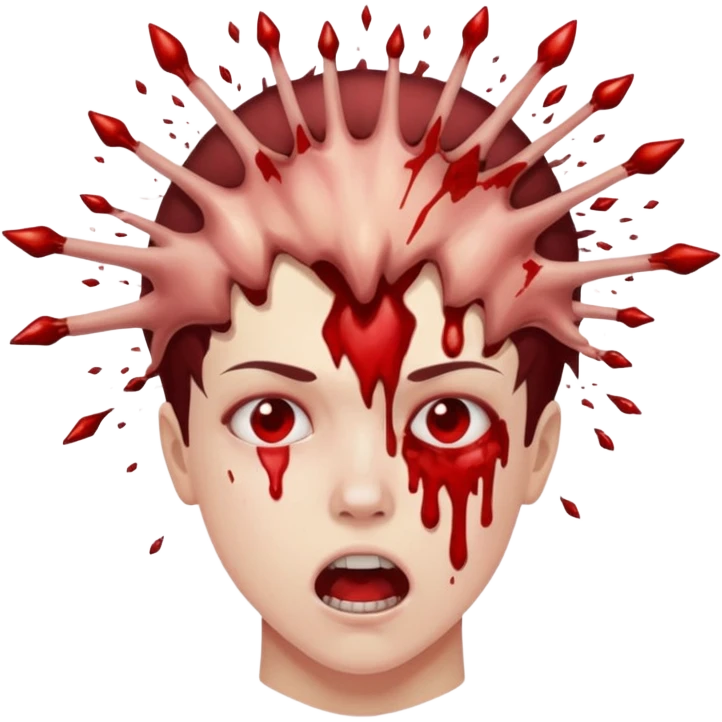 Lebka vybuchující hlavy emoji