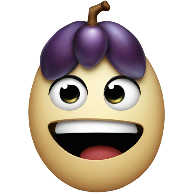 plum fruit with human sad emotion emoji