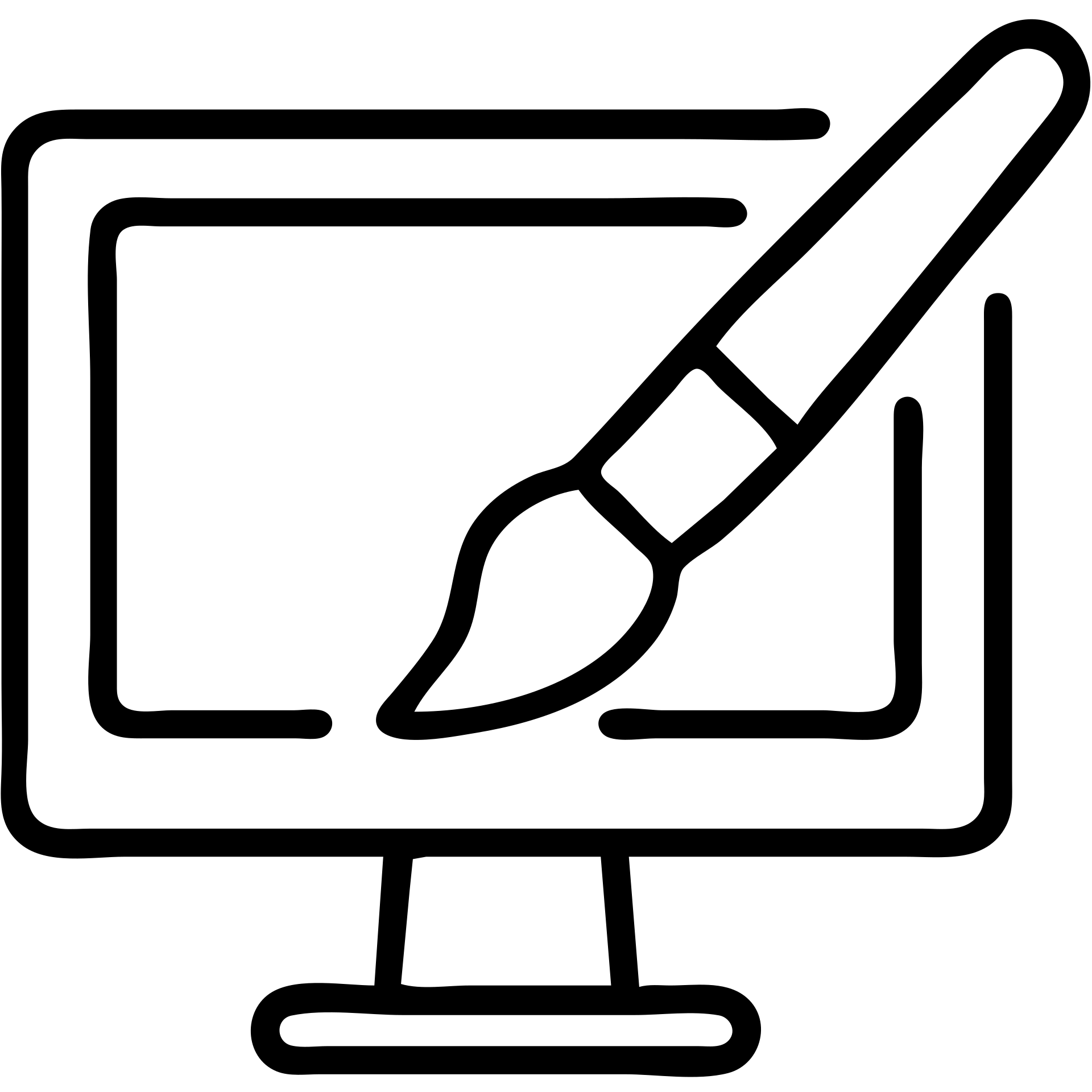 Content creation symbol with computer screen and paintbrush, representing digital content development emoji