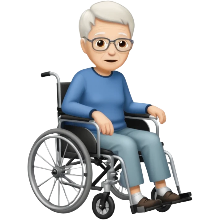 disabled elderly on a wheelchair emoji