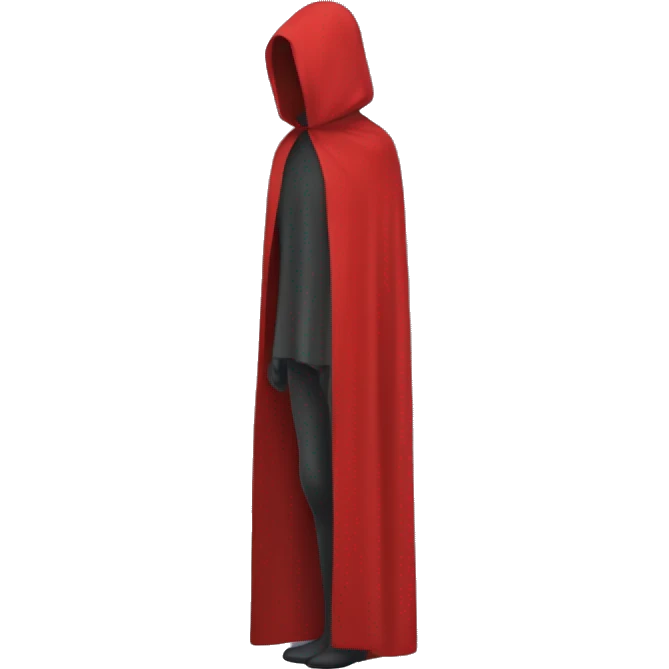 faceless mannequin red  cape emoji