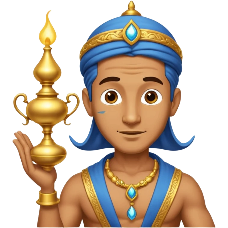 Lampe avec un génie  emoji