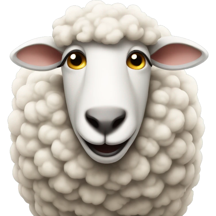 Sheep smirking  emoji