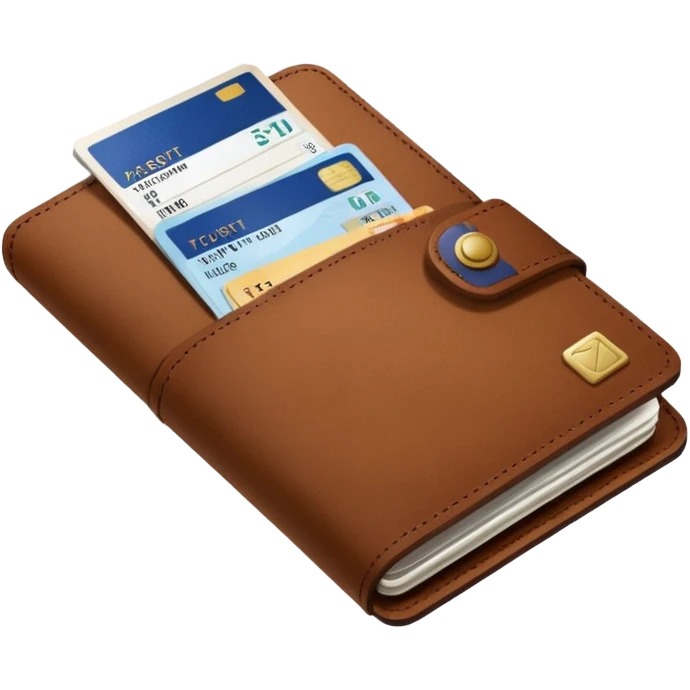 Travel wallet – larger, holds passport and tickets.
 emoji