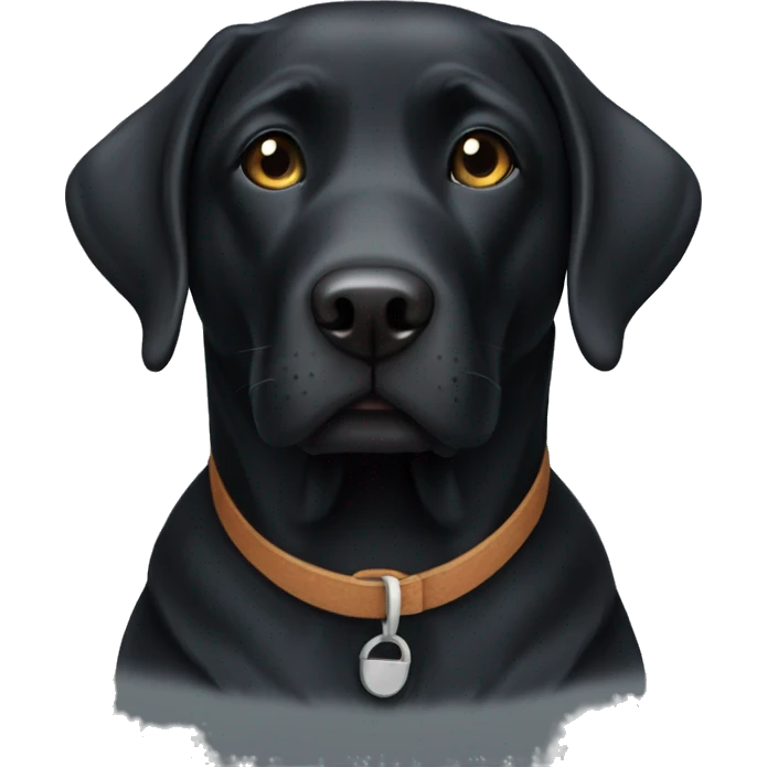 Black lab dog emoji