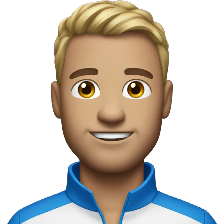 sport man in blue sport suit emoji