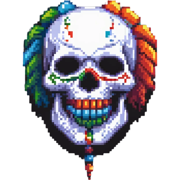 skull with clown makeup emoji