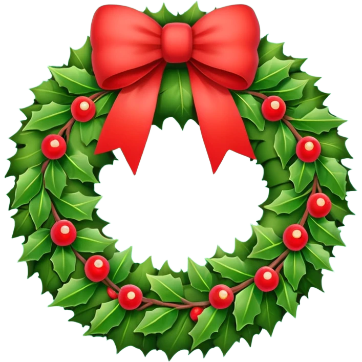 Christmas wreath emoji